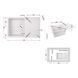 Кухонна мийка Lidz 790x495/230 WHI-01 (LIDZWHI01790495230) SD00039806 фото 3