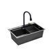Комплект кухонної мийки Kroner KRP Schwarze - SET7546HM PVD ST02277 фото 5