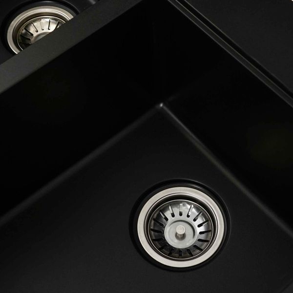 Гранитная мойка для кухни Platinum HARMONY 7850 матовая Черная 48787 фото
