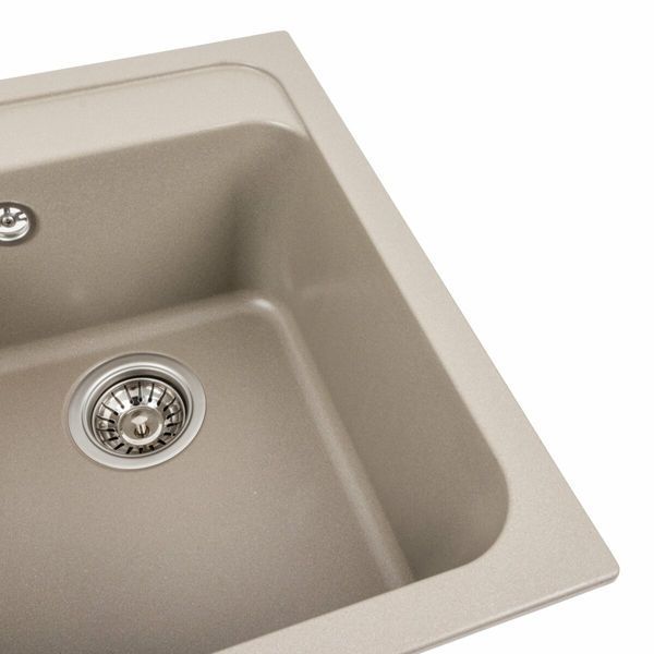 Гранитная мойка для кухни Platinum KORRADO 4050 матовая Титан 48977 фото