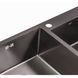 Кухонна мийка з двома чашами Qtap S7843BL 2.7/1.0 мм Black (QTS7843BRPVD10) SD00040297 фото 6