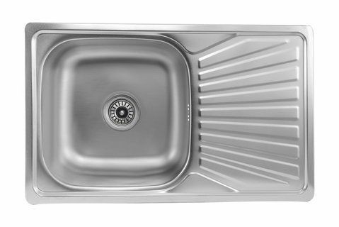 Кухонная мойка из нержавеющей стали прямоугольная Platinum САТИН 7848 (0,8/180 мм) 11507 фото