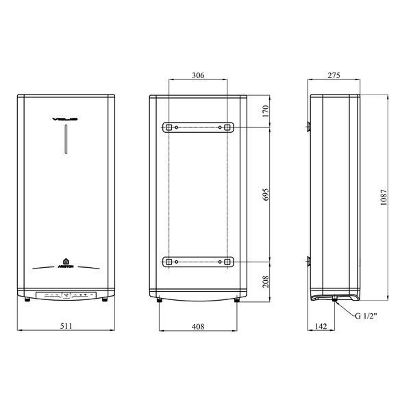 Водонагреватель Ariston VELIS PRO DRY WIFI 80 EU с сухим ТЭНом 3100909 CV034575 фото