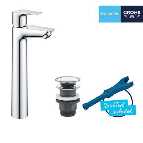 Смеситель для раковины Grohe QuickFix StartEdge XL-Size 23777001 с донным клапаном CV030592 фото