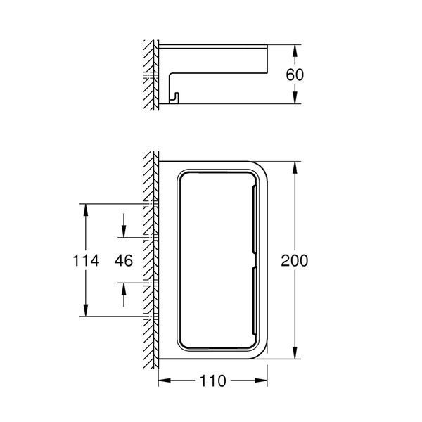 Полиця для душу Grohe QuickFix Start Cube з гачками 41107000 CV035418 фото