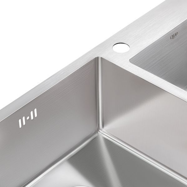 Кухонна мийка з двома чашами Qtap S7843 2.7/1.0 мм Satin (QTS784310) SD00040310 фото