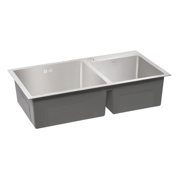 Кухонна мийка з двома чашами Qtap S7843 2.7/1.0 мм Satin (QTS784310) SD00040310 фото