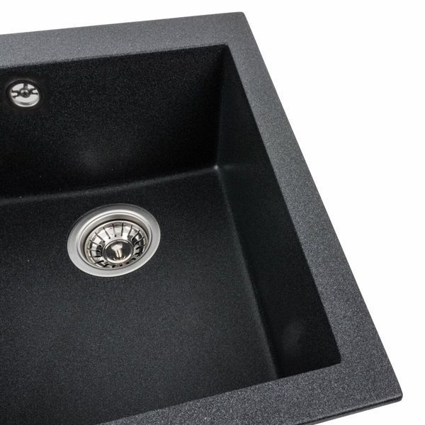 Гранітна мийка для кухні Platinum 4150 SOKIL матовий Карбон 39958 фото