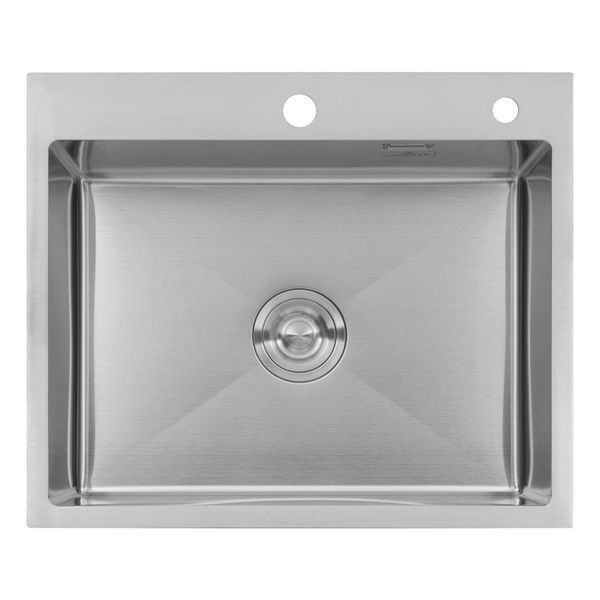 Комплект кухонної мийки Kroner KRP Geb&uuml;rstet 60х50HM ST02 nichel SL947193 фото