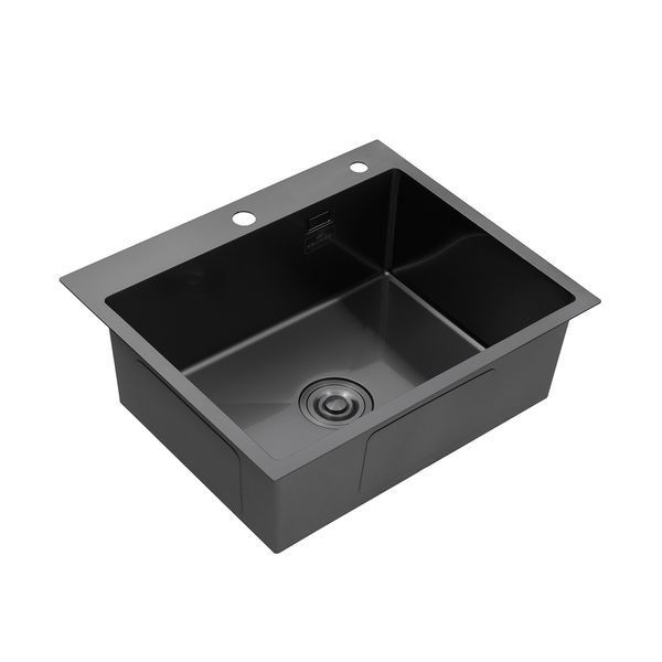 Кухонная мойка Kroner KRP Schwarze - 6050HM PVD (3.0/1.0 мм) CV025260 фото
