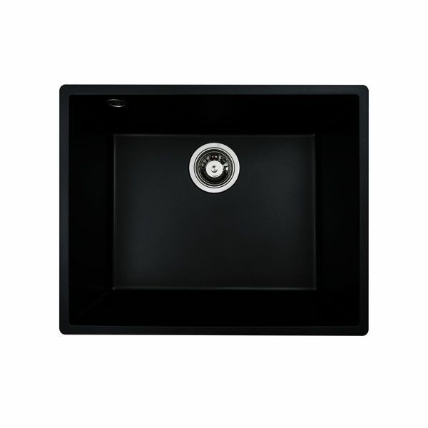 Гранитная мойка для кухни Platinum OASIS 5444 матовая Черная 48605 фото