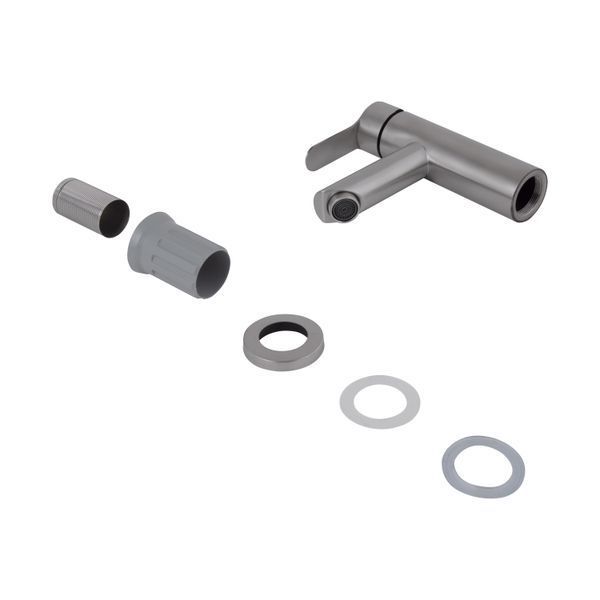 Смеситель для раковины Brinex Pure 001F низкий Nickel BRIPUR001FNKL SD00053172 фото