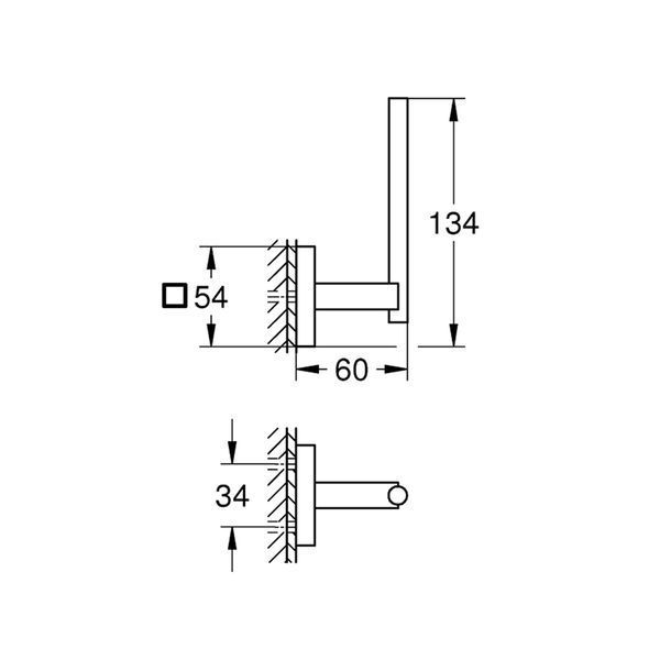 Тримач для запасного рулону паперу Grohe QuickFix Start Cube 40979000 CV033422 фото