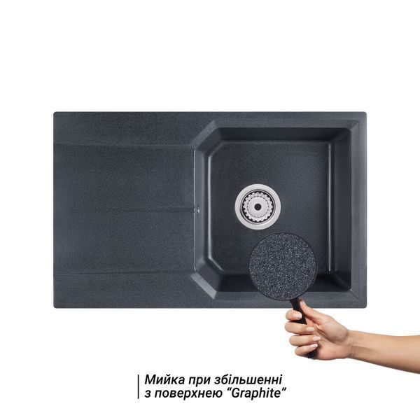Кухонная мойка Qtap MS 7849 Graphite (QTMS7849GRF) SD00048442 фото