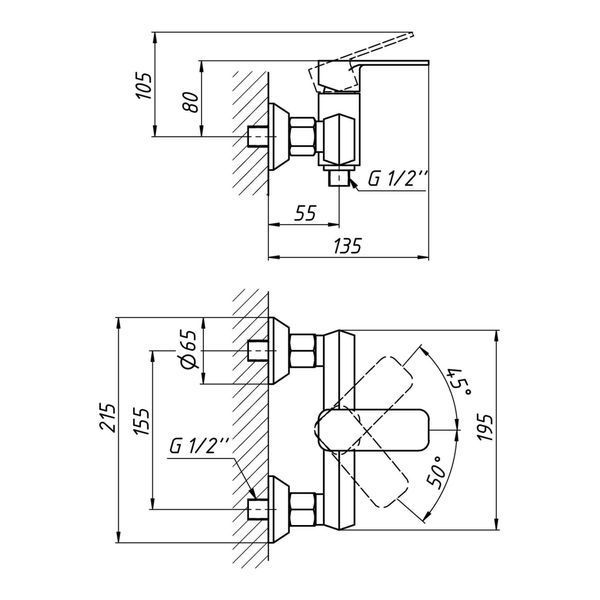 Смеситель для душа Qtap Pivonka 4013102C SD00042110 фото