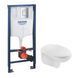 Комплект 4 в 1: Інсталяція Grohe Rapid SL 3 в 1 38772001 + Унітаз безободковий Kroner A534UF Rimless з сидінням Slim Duroplast / Soft-close / Quick relase (38772A534UF) CV033814 фото 1