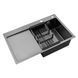 Комплект кухонной мойки Kroner KRP Schwarze 78х49HM PVD ST07 Grafite SL44792 фото 6