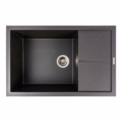 Гранитная мойка для кухни Platinum CALYPSO 7950 матовая Морион 51494 фото