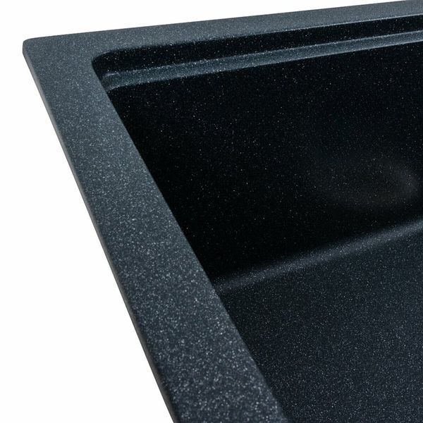 Гранітна мийка для кухні Platinum NIKA 7545 матова Антрацит 47781 фото