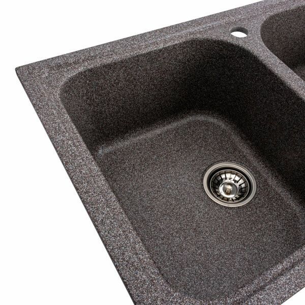 Гранитная мойка для кухни Platinum EQUATORIA 7950 матовая Микс 49276 фото