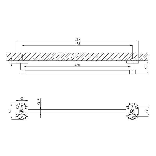 Тримач для рушників Kroner KRM Elbe - ACC2901-1 CV022848 фото