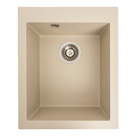 Гранитная мойка для кухни Platinum 4150 SOKIL матовая (айвори) 38980 фото
