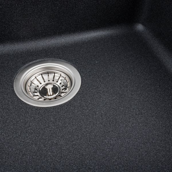Гранітна мийка для кухні Platinum 5852 VESTA матовий Карбон 39965 фото