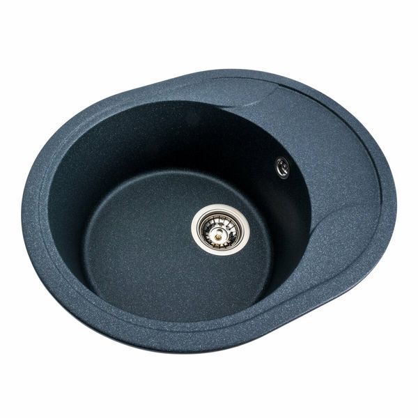 Гранітна мийка для кухні Platinum ONYX 5847 матова Антрацит 48842 фото